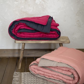 Πάπλωμα Υπέρδιπλο 220x240 Abalone - Ruby Red / Black