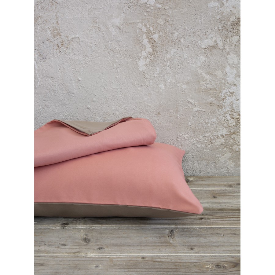 Σετ Παπλωματοθήκη Μονή Abalone - Brown / Terracotta