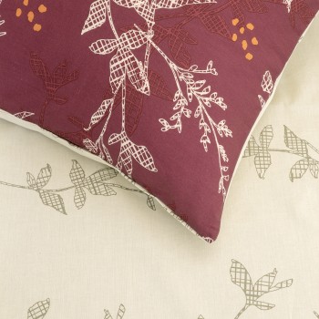 Σετ Παπλωματοθήκη Μονή - Grunge Rose Bordeaux