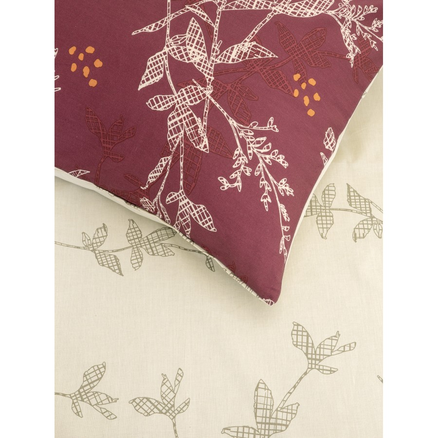 Σετ Παπλωματοθήκη Μονή - Grunge Rose Bordeaux