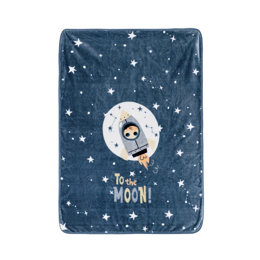 Κουβέρτα Βελουτέ Μονή 160x220 - To the Moon