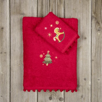 Σετ Πετσέτες (30x50 + 70x140) - Happy Christmas