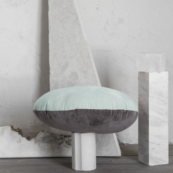 Διακοσμητικό Μαξιλάρι Φ.45 - Velvety Gray/Mint