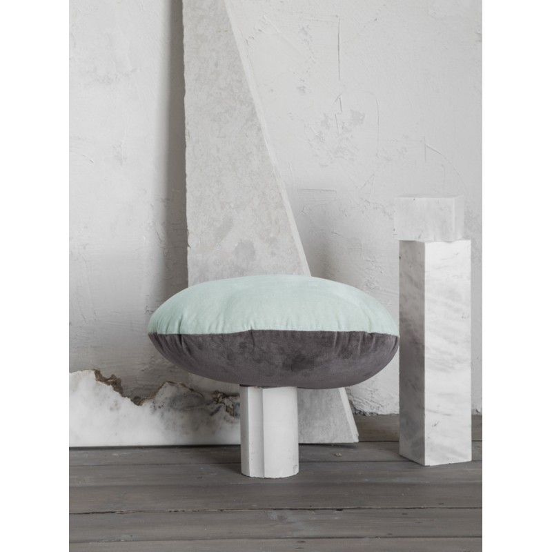 Διακοσμητικό Μαξιλάρι Φ.45 - Velvety Gray/Mint