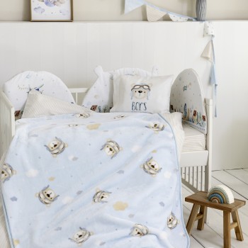 Κουβέρτα Βελουτέ Κούνιας 110x140 - Boy's World