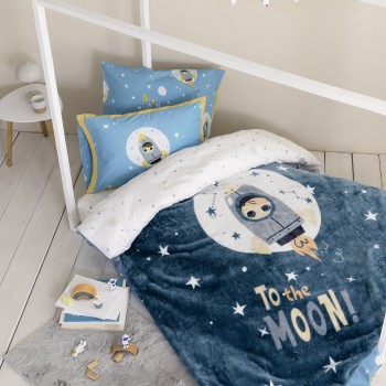 Κουβέρτα Βελουτέ Μονή 160x220 - To the Moon