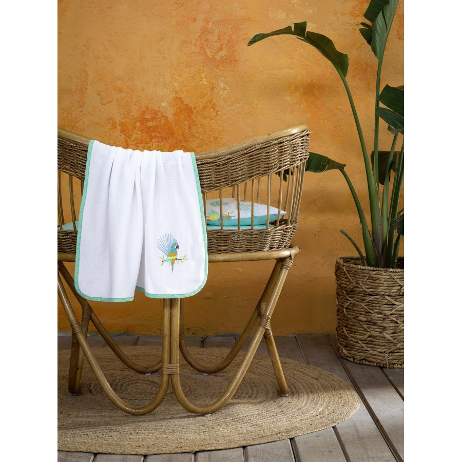 Κουβέρτα Πικέ 110x140 - Macaw