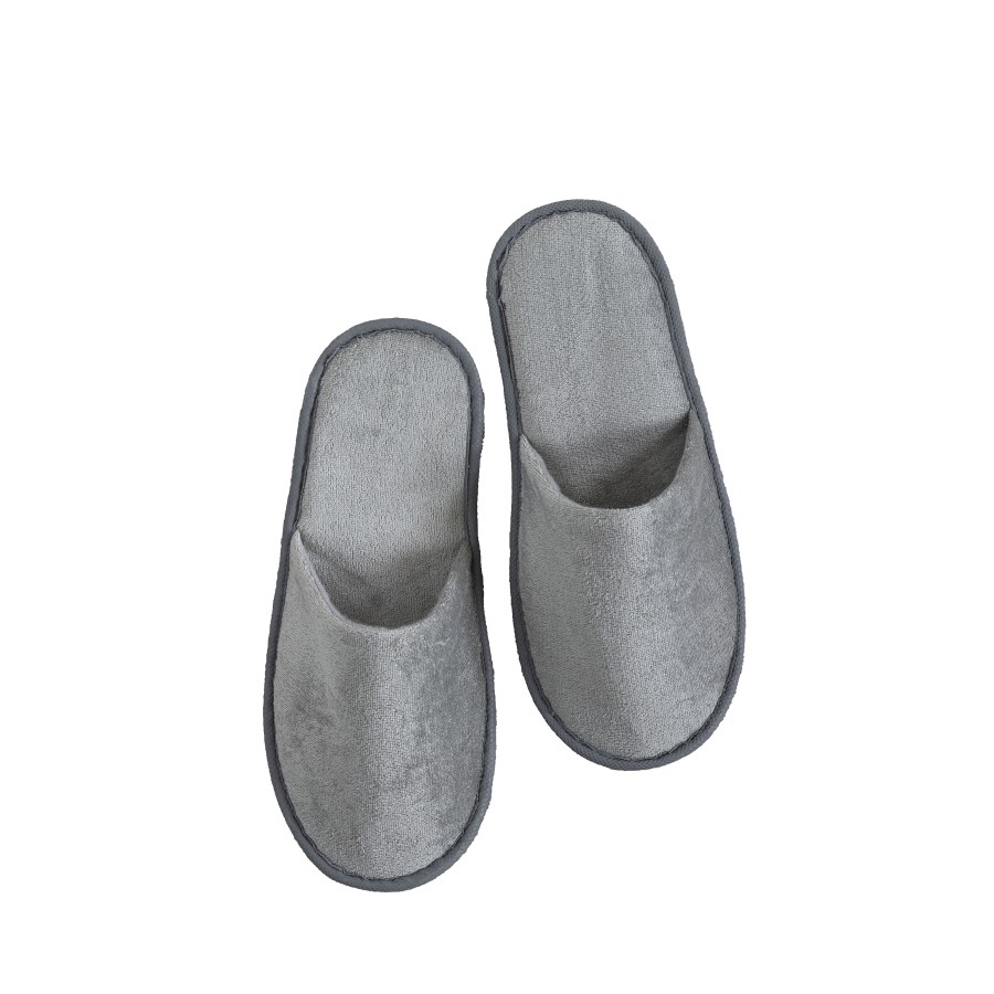 Παντόφλες Γκρι Βελουτέ - Eva sole