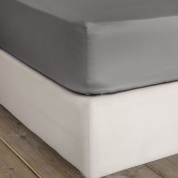 Σεντόνι Γίγας με Λάστιχο Superior Satin - Shadow Gray