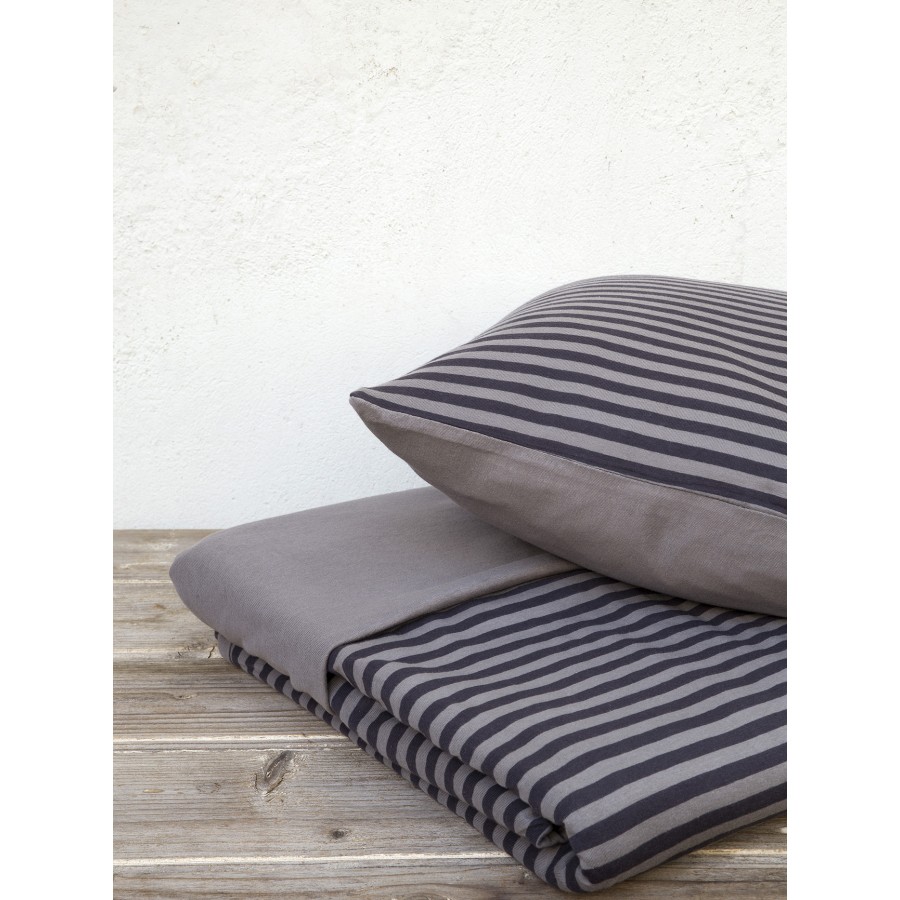 Σετ Παπλωματοθήκη Μονή - Suave Dark Gray