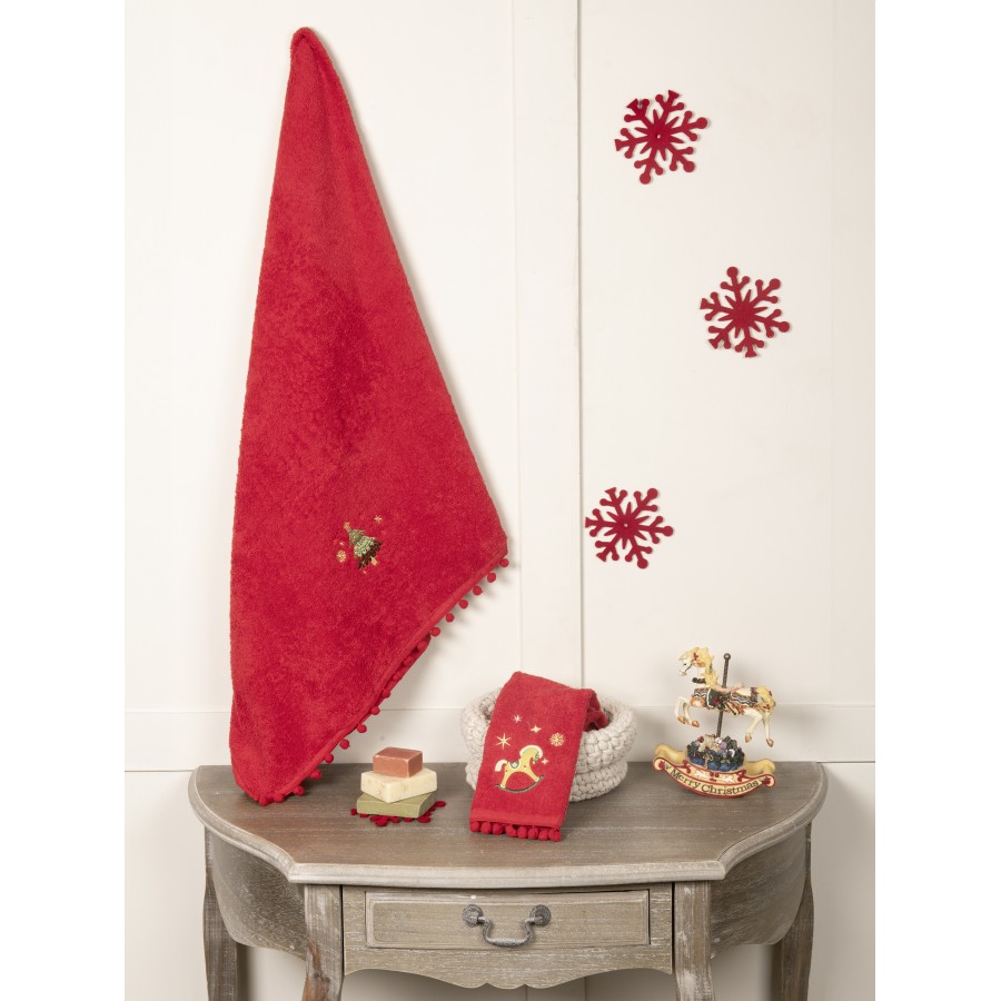 Σετ Πετσέτες (30x50 + 70x140) - Happy Christmas