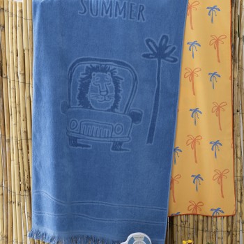 Πετσέτα Θαλάσσης 70x140 - Lion Trip Jacquard