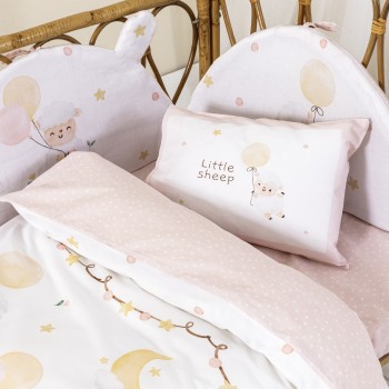 Σετ Σεντόνια Κούνιας με Λάστιχο - Little Sheep