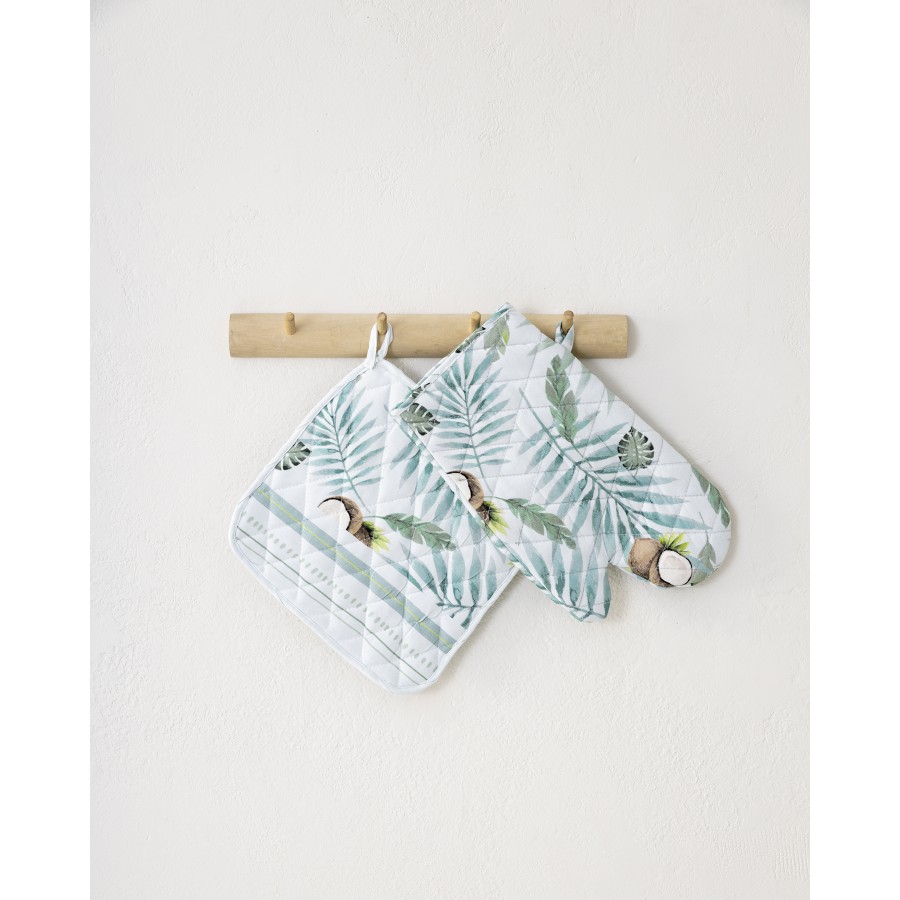 Σετ Κουζίνας (Γάντι + Πιάστρα) - Coconut