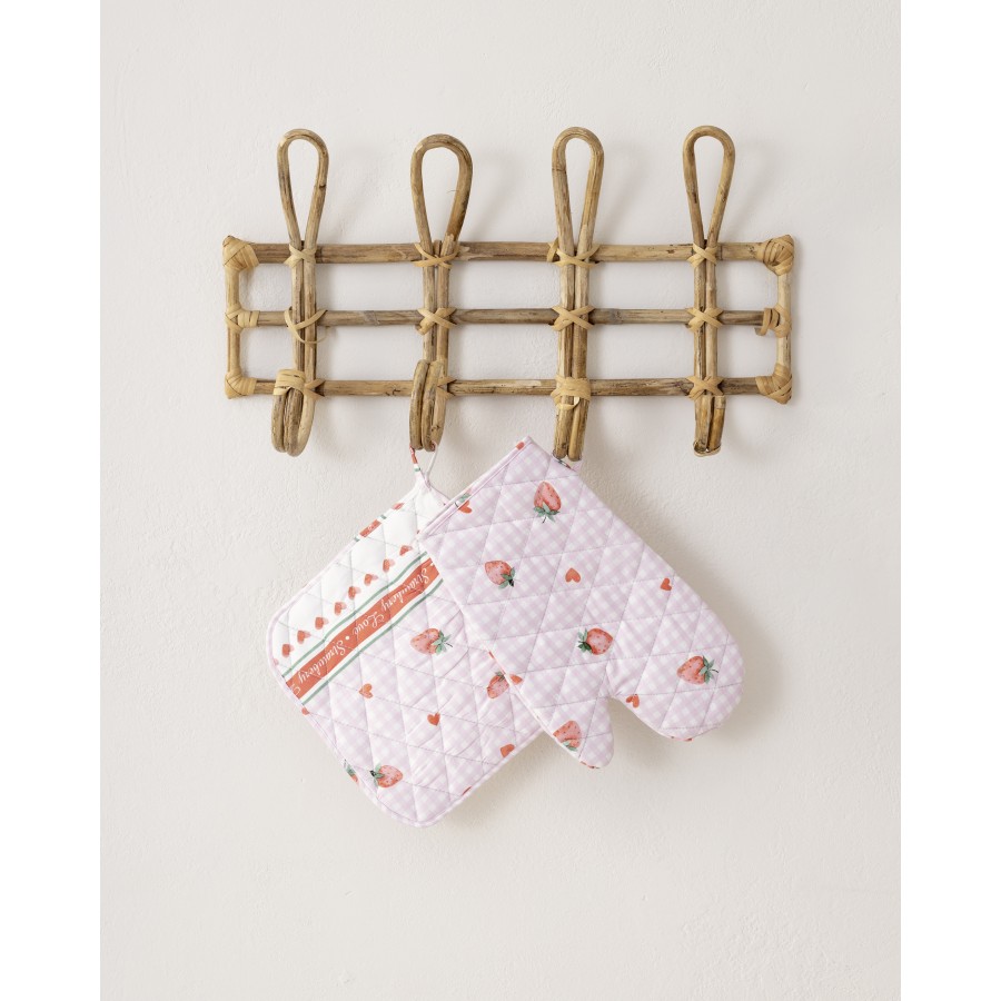 Σετ Κουζίνας (Γάντι + Πιάστρα) - Strawberry Love