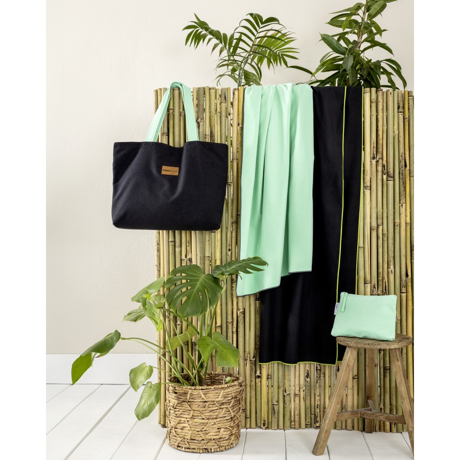 Τσάντα Θαλάσσης 37x54 - Riva Black / Emerald