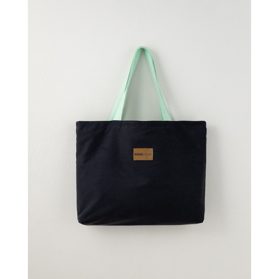 Τσάντα Θαλάσσης 37x54 - Riva Black / Emerald