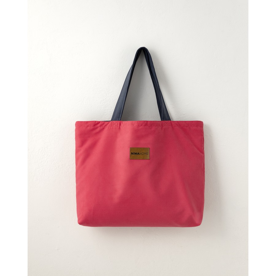 Τσάντα Θαλάσσης 37x54 - Riva Vivid Pink / Dark Gray