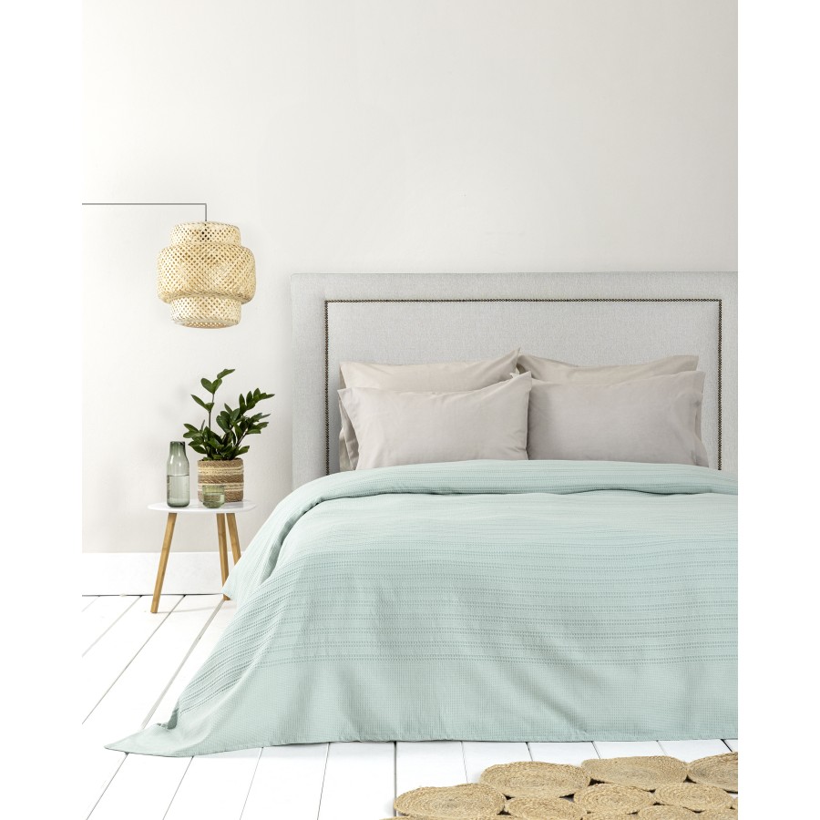 Κουβέρτα Γίγας 240x260 - Dune Minty Blue