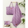 Πετσέτα Θαλάσσης 90x160 - Vida Purple Jacquard