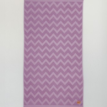 Πετσέτα Θαλάσσης 90x160 - Vida Purple Jacquard