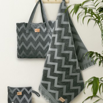 Τσάντα Θαλάσσης 46x60 - Vida Dark Gray