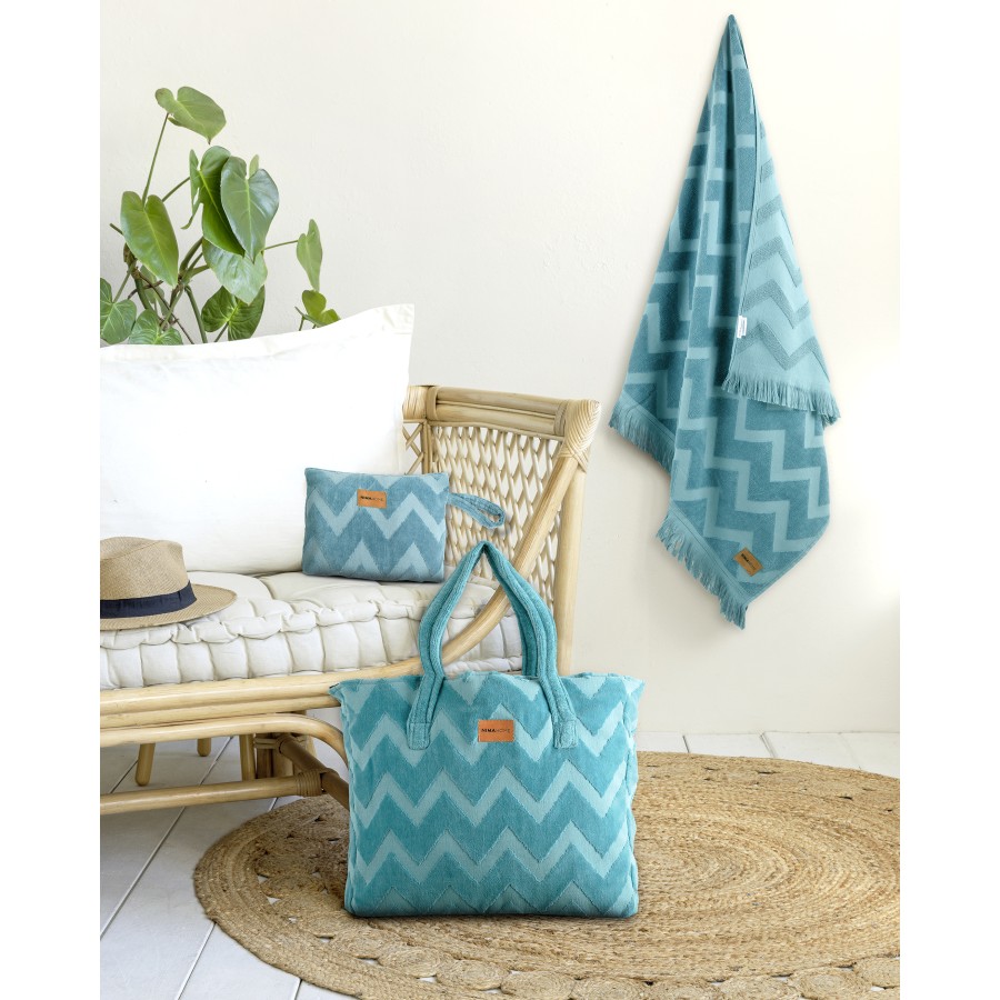 Τσάντα Θαλάσσης 46x60 - Vida Petrol