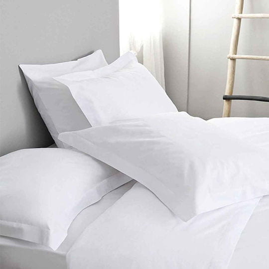 Nima Hotelling Σεντόνι 160x280 - 160 Κλωστές - 50% Βαμβάκι / 50% Πολυέστερ Λευκό   160x280