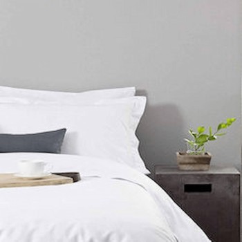 Nima Hotelling Σεντόνι 160x280 - 180 Κλωστές CVC - 60% Βαμβάκι / 40% Πολυέστερ Λευκό   160x280