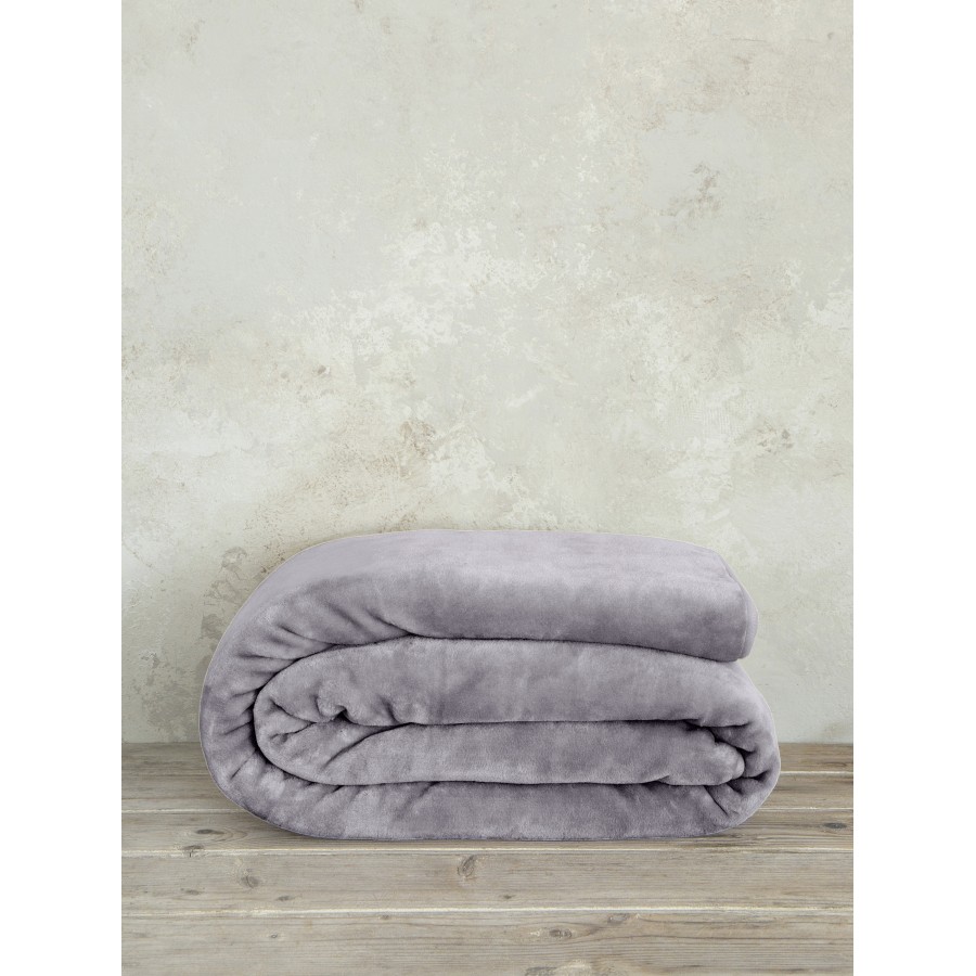 Κουβέρτα Βελουτέ Ημίδιπλη 180x220 Coperta - Smoky Lilac