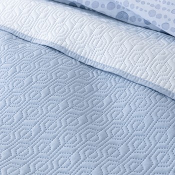 Κουβερλί Υπέρδιπλο 220x240 - Orion Sky Blue / Light Blue
