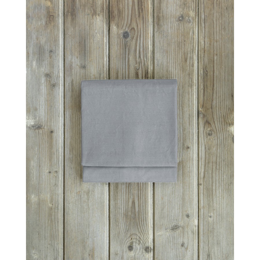 Σεντόνι Διπλό με Λάστιχο Unicolors - Medium Gray