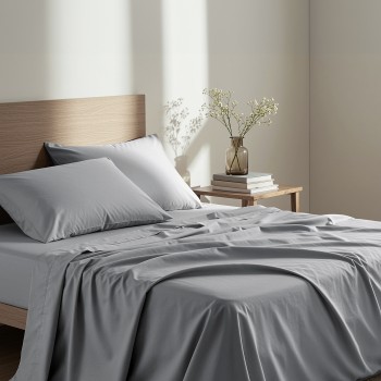 Σεντόνι Γίγας με Λάστιχο Unicolors - Medium Gray