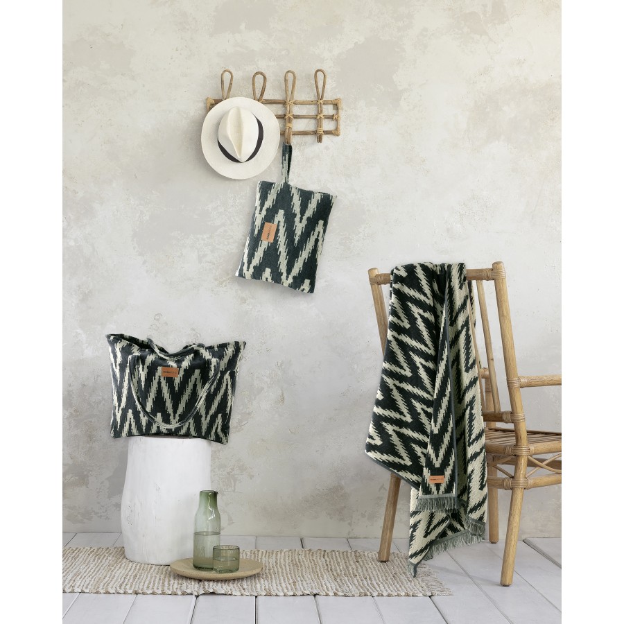 Πετσέτα Θαλάσσης 90x160 - Chevron Jacquard