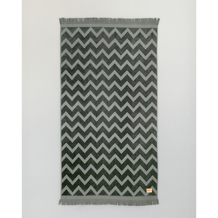 Πετσέτα Θαλάσσης 90x160 - Vida Dark Gray Jacquard