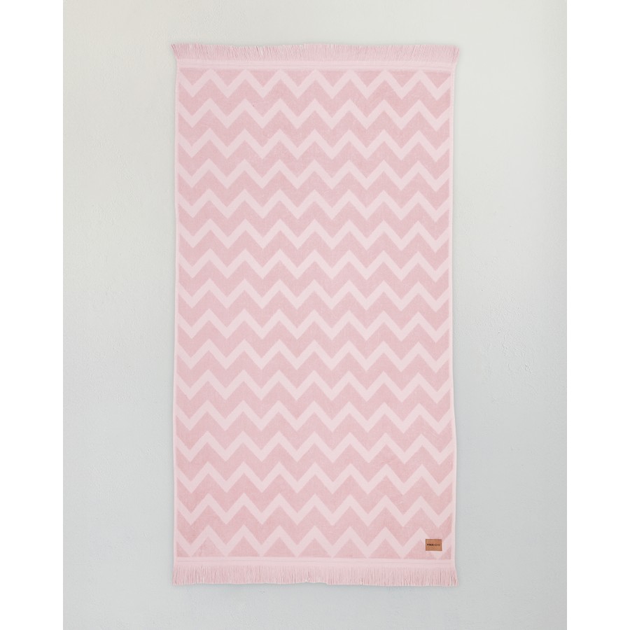 Πετσέτα Θαλάσσης 90x160 - Vida Pink Jacquard