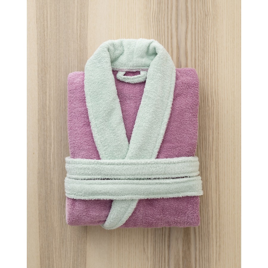 Μπουρνούζι Ease - Extra Large - Mauve Pink / Mint