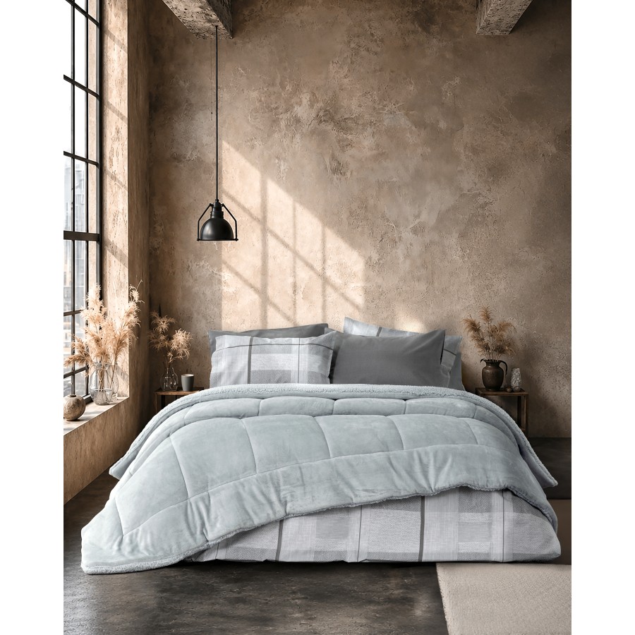Κουβέρτα/Πάπλωμα Μονό 160x220 - Cira Light Gray