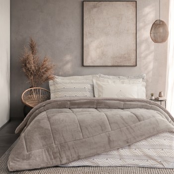 Κουβέρτα/Πάπλωμα Υπέρδιπλο 220x240 - Cira Cigar Beige