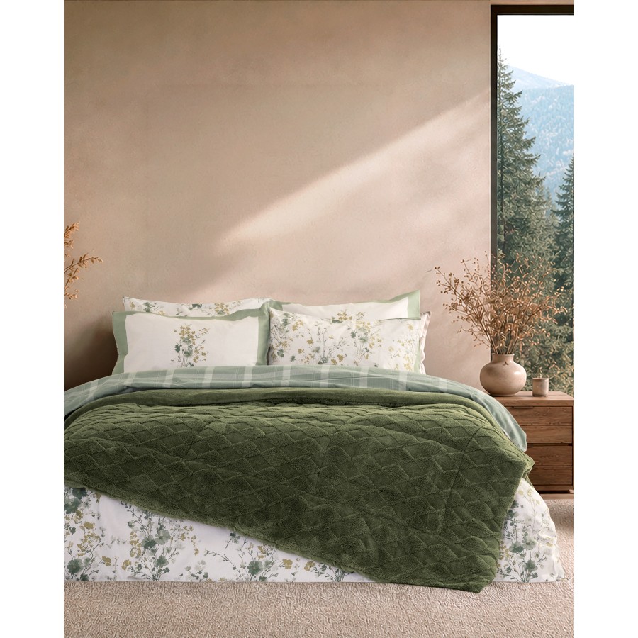 Κουβέρτα/Πάπλωμα Μονό 160x240 - Snug Dark Green