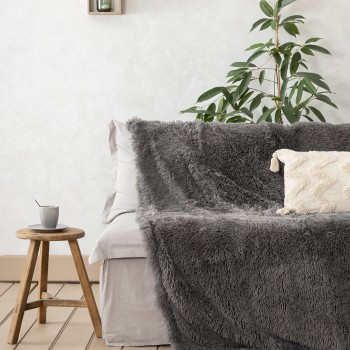 Κουβέρτα 150x190 - Stona Dark Gray