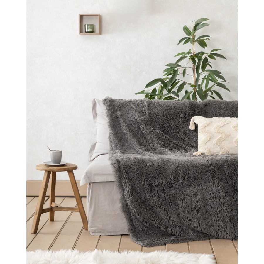 Κουβέρτα 150x190 - Stona Dark Gray