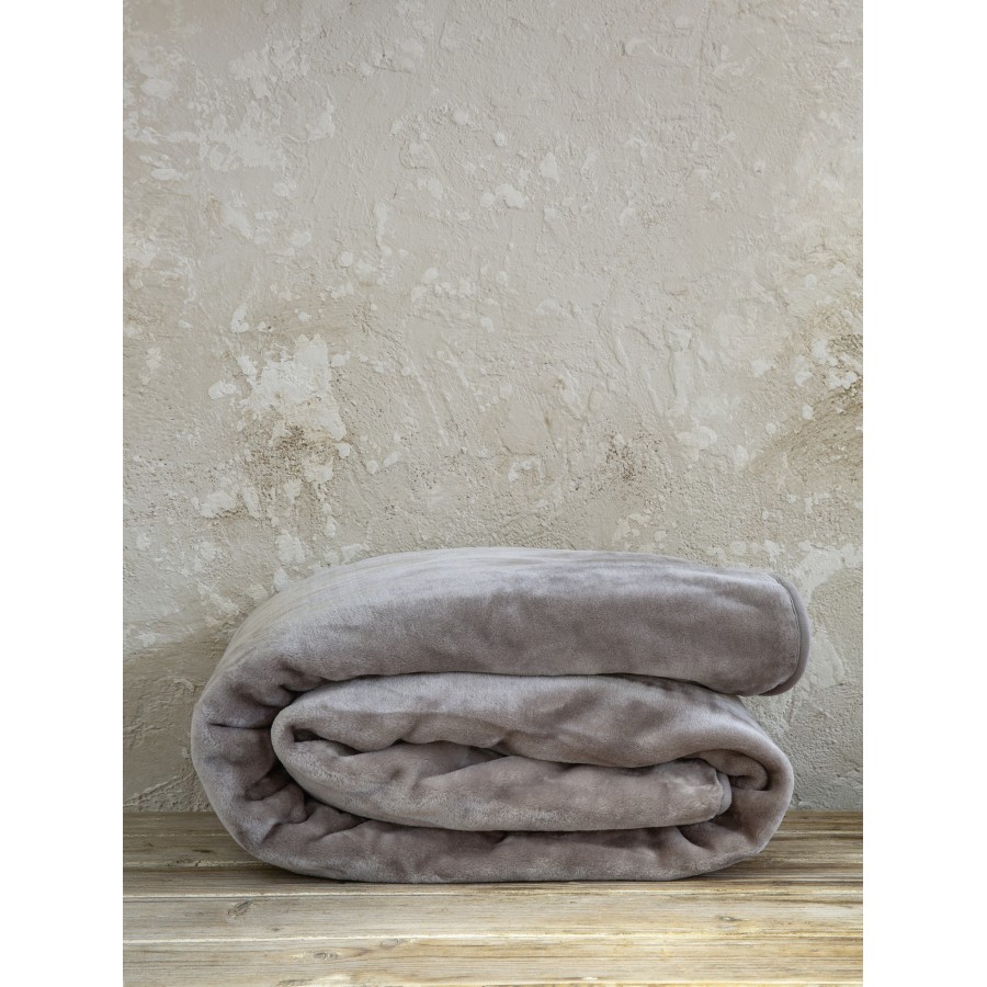 Κουβέρτα Βελουτέ Ημίδιπλη 180x220 Coperta - Cigar Beige