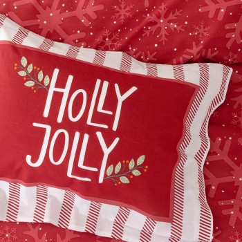Σετ Παπλωματοθήκη Υπέρδιπλη - Holly Jolly