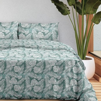 Σετ Σεντόνια Flannel 3038 Aqua Μονό με λάστιχο(105x205+30)