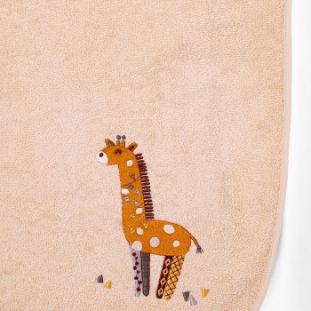 Fluffy Κεντητό Πόντσο Beige one size