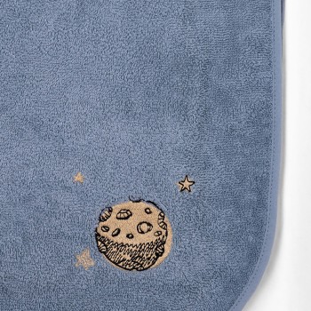 Fluffy Κεντητό Πόντσο Blue one size