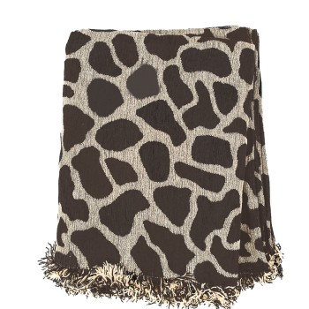 Ριχτάρι Σενίλ Ζακάρ Cow Brown Μονοθέσιο