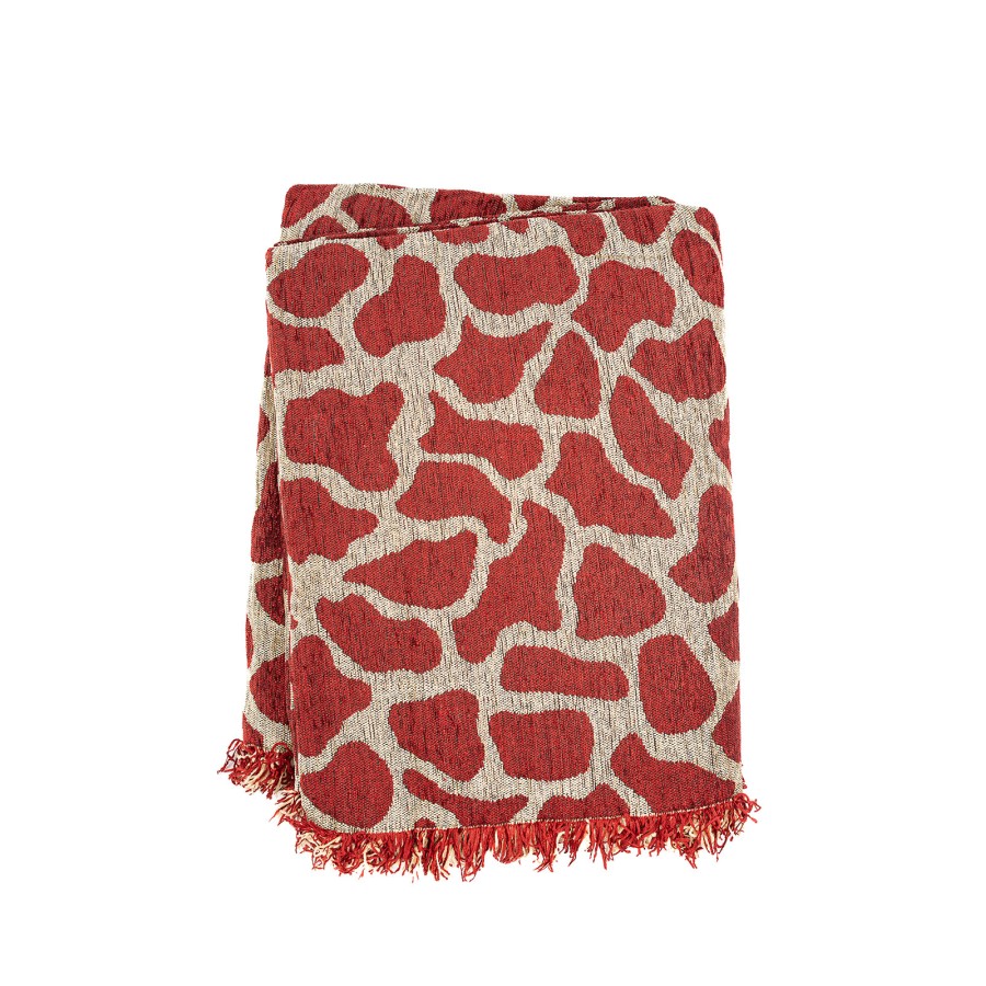 Ριχτάρι Σενίλ Ζακάρ Cow Red Διθέσιο