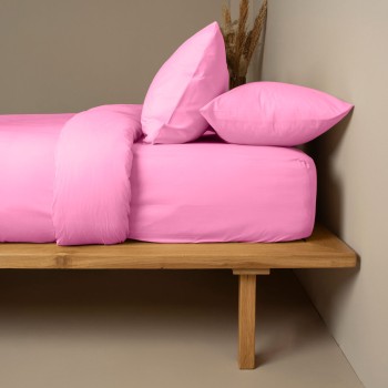 Σετ Σεντόνια Cotton Feelings 112 Fuchsia Μονό με λάστιχο(105x205+30)